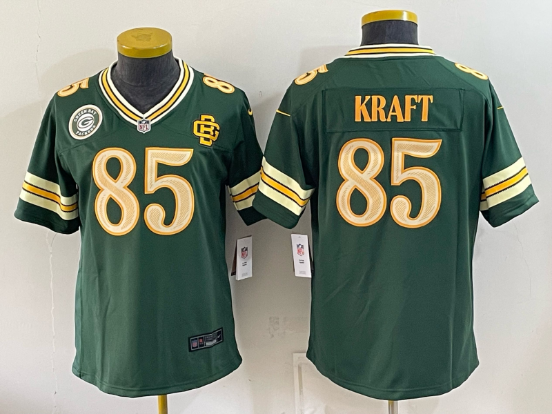Women Green Bay Packers #85 Kraft green Nike Game 2026 NFL Jersey 092401->women nfl jersey->Women Jersey
